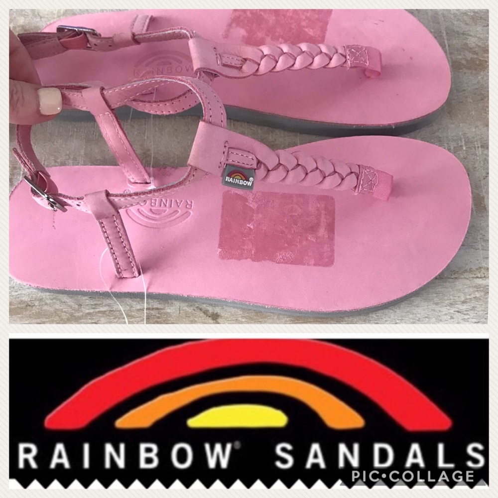 💕KIDS!! Rainbow T Street Sandal {Pink} 4/5